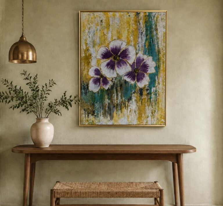 Abstract Textured Flower Art