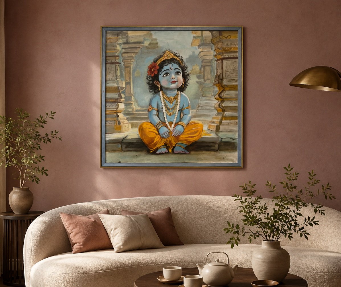 Kanha — An Eternal Moment of Joy acrylic painting