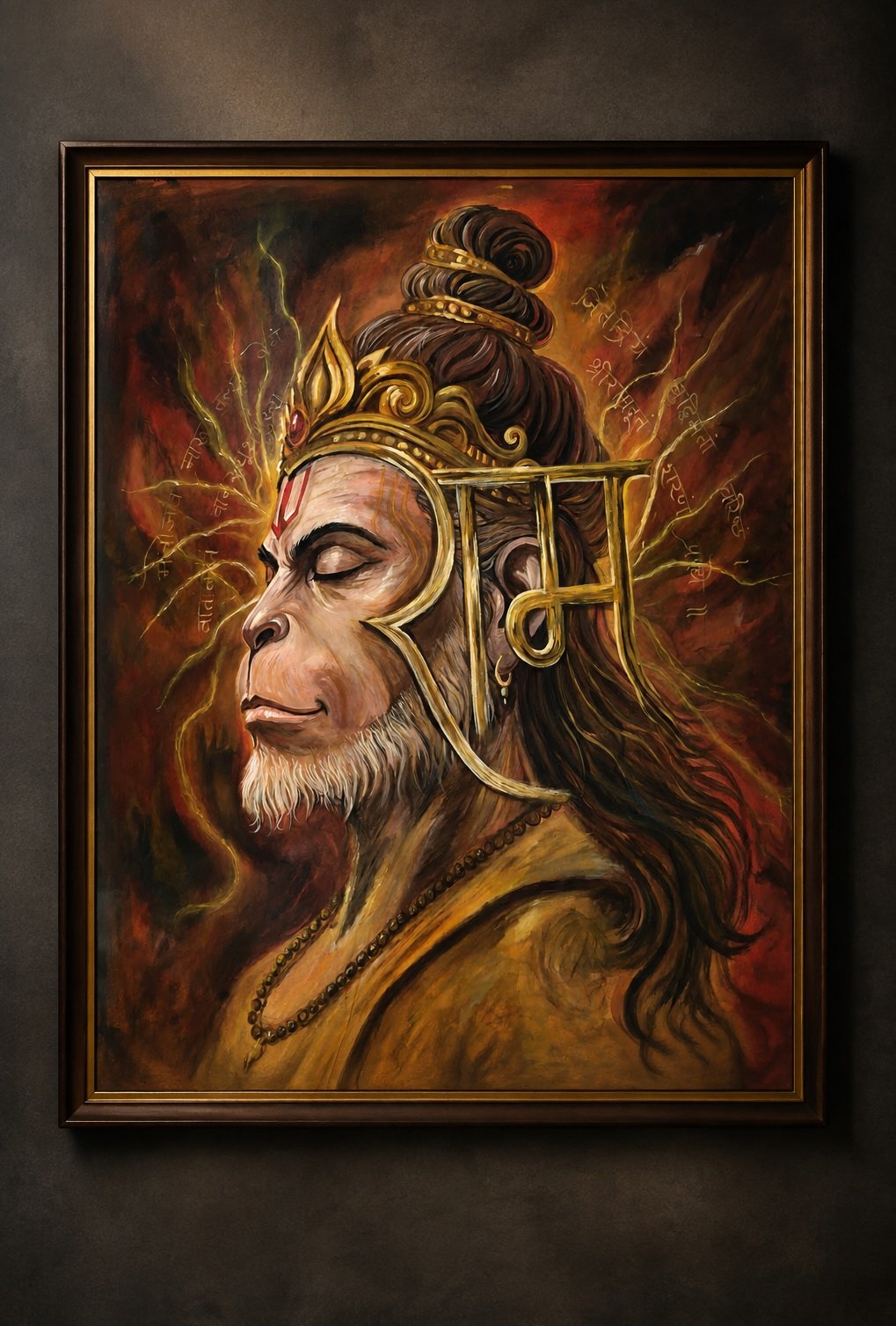 Ram Within - Hanuman Acrylic Painting