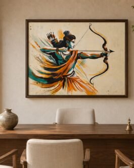 The Divine Archer — Lord Rama Acrylic Painting