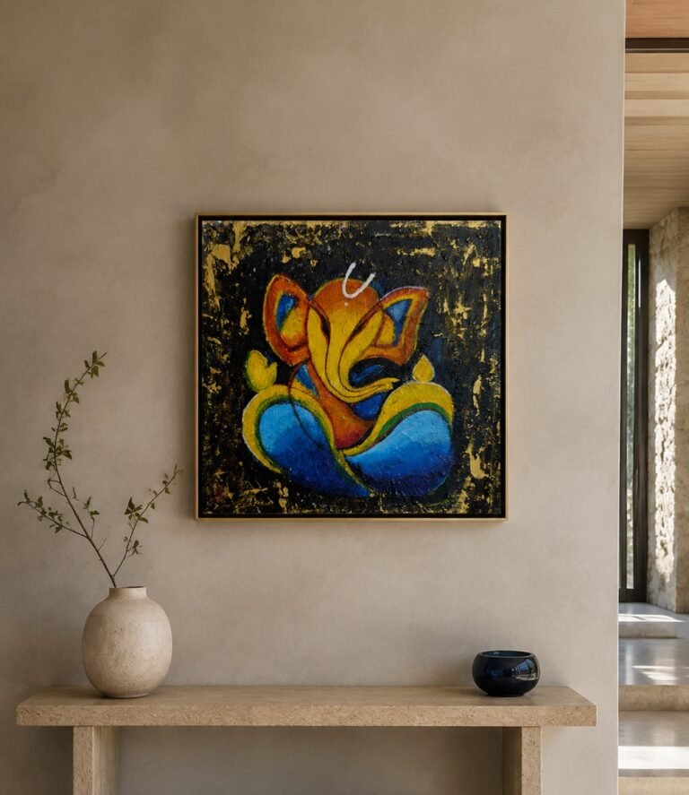 Lord Ganesha Textured Wall Art