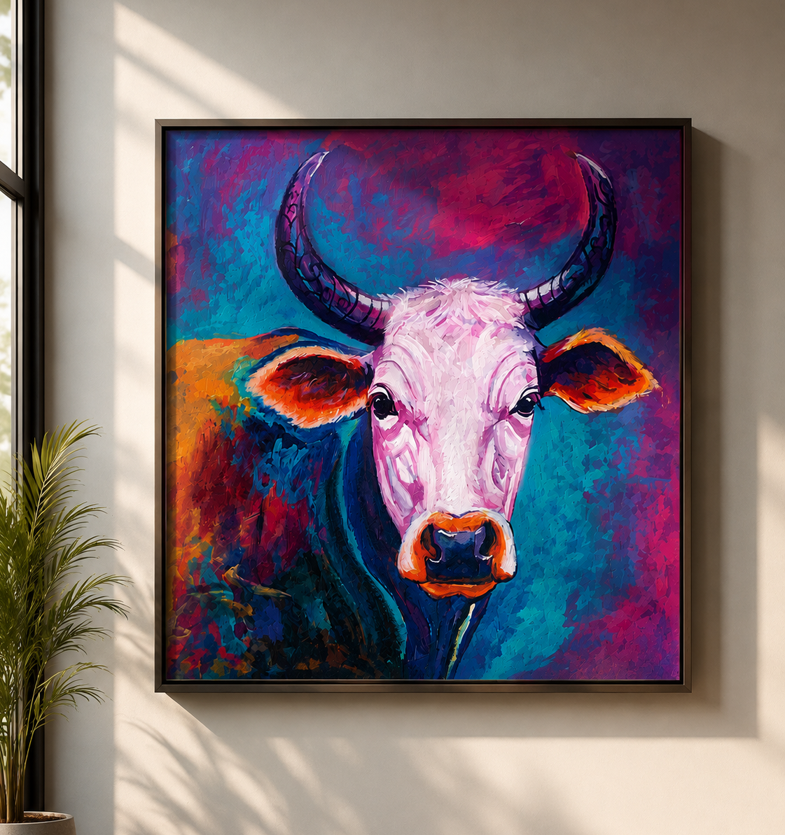 Gau Mata Sacred Serenity : Acrylic Painting