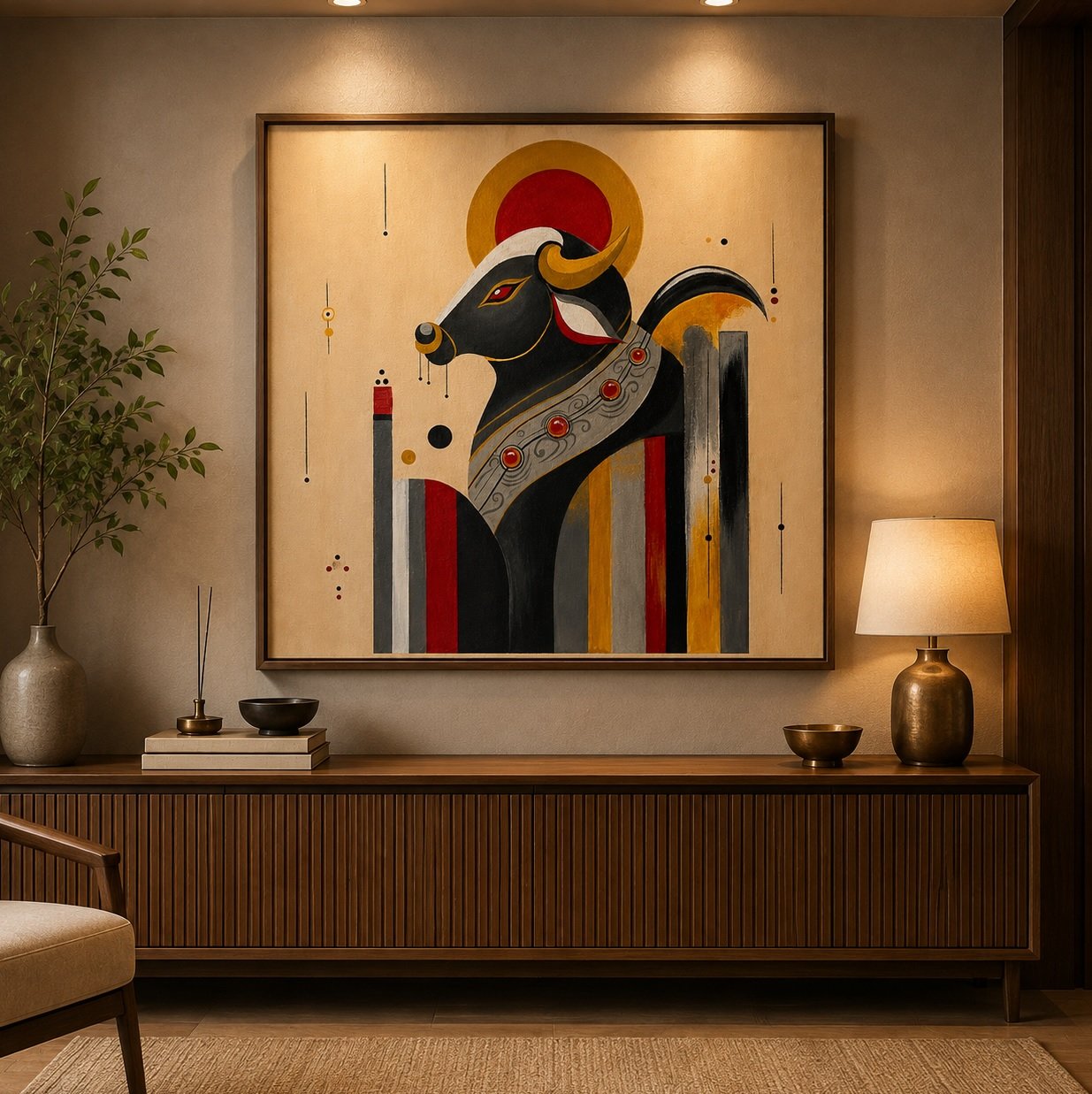 Sacred Nandi – Contemporary Indian Wall Art